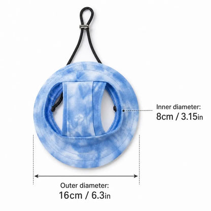 Adjustable Dog Bucket Hat for Small Breeds and Puppies