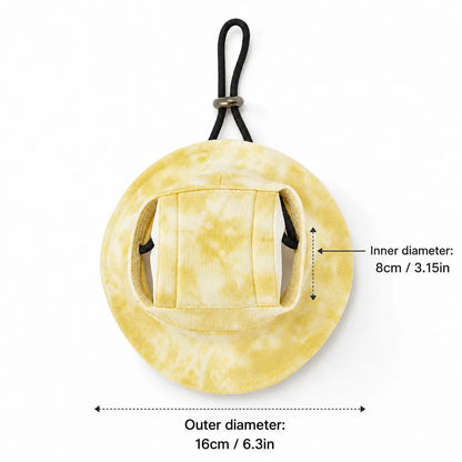 Adjustable Dog Bucket Hat for Small Breeds and Puppies