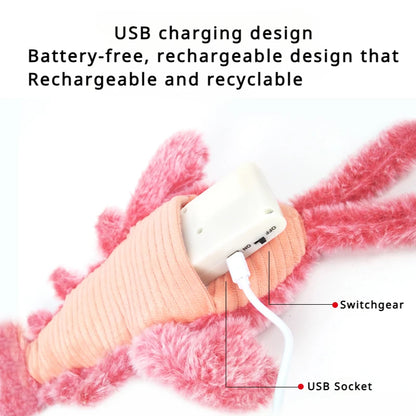 Electric Lobster Cat Toy - USB Rechargeable Plush Jumping Shrimp for Cats and Dogs